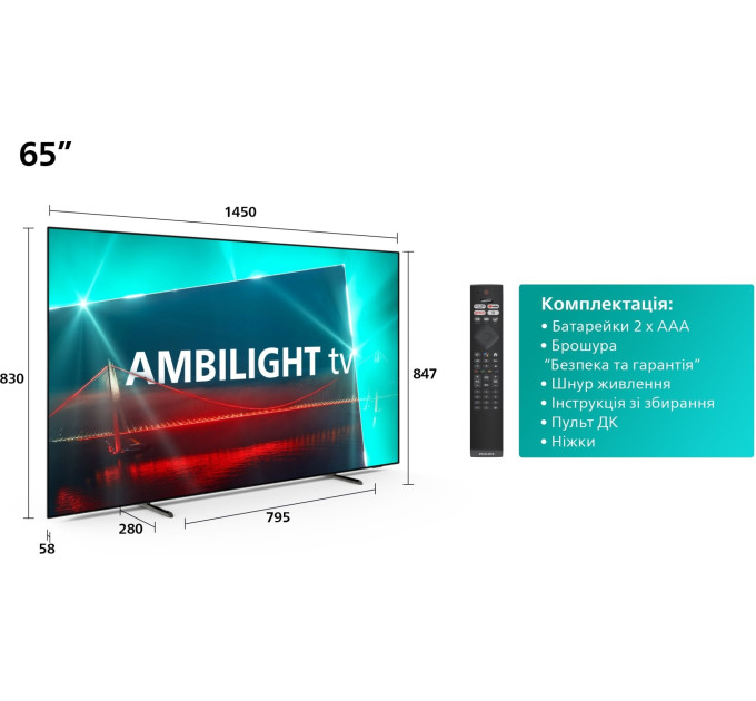 Телевизор Philips 65OLED718/12