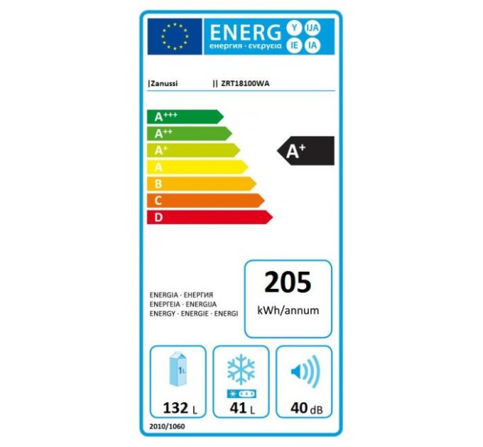 Холодильник Zanussi ZRT18100WA