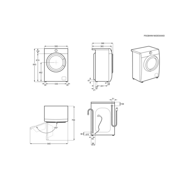 Пральна машина Electrolux EW6S4R04W