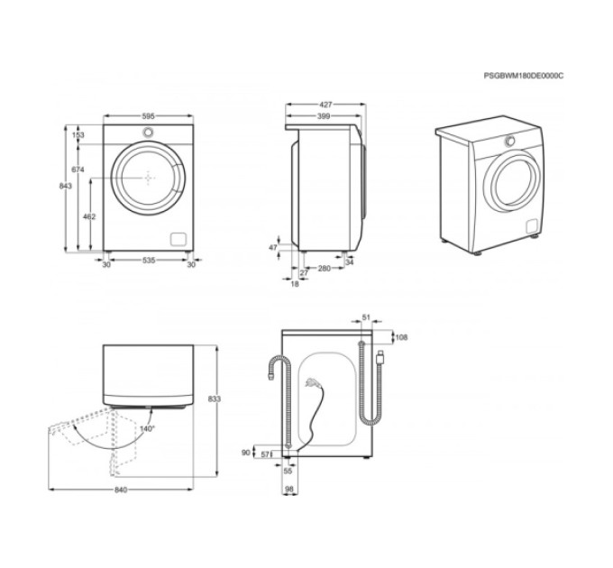 Пральна машина Electrolux EW6S3R26S