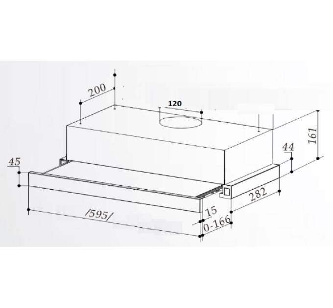 Вытяжка Interline SLIM BK 6 T 65 H