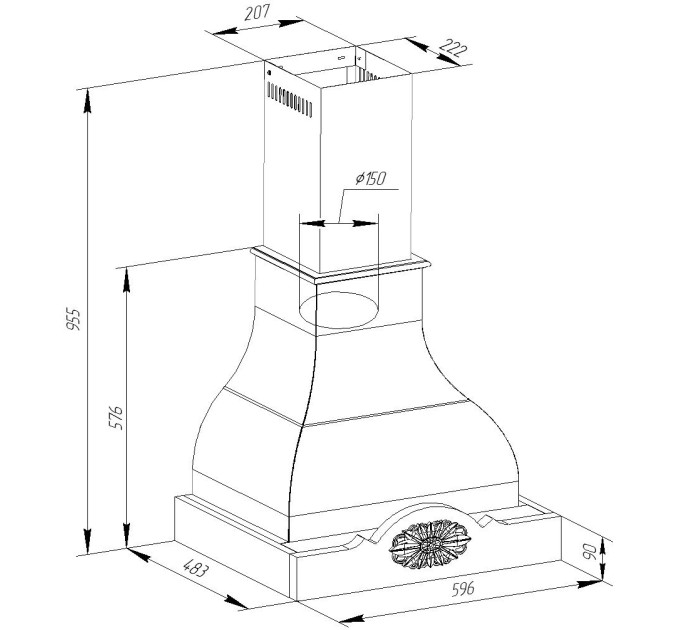 Витяжка Pyramida MARGARITA 60 IV