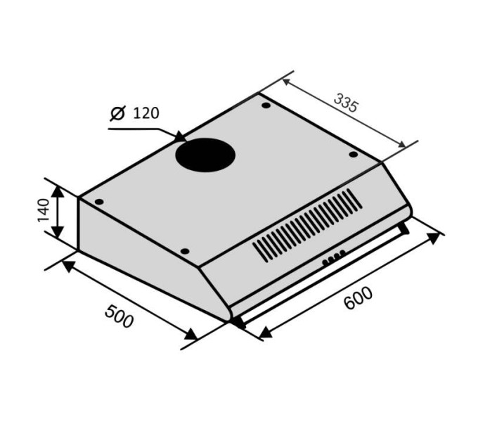 Вытяжка Ventolux ROMA 60 WH 2M LUX