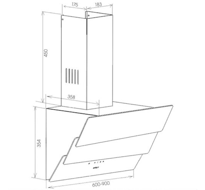 Вытяжка Zirtal FALCON 60 WH