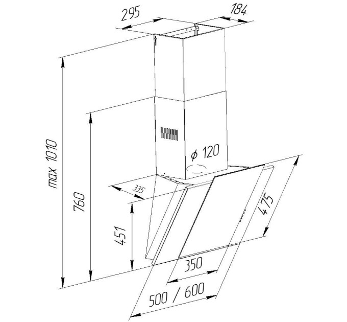 Витяжка Pyramida NR-MV 60 SYE-26 IV