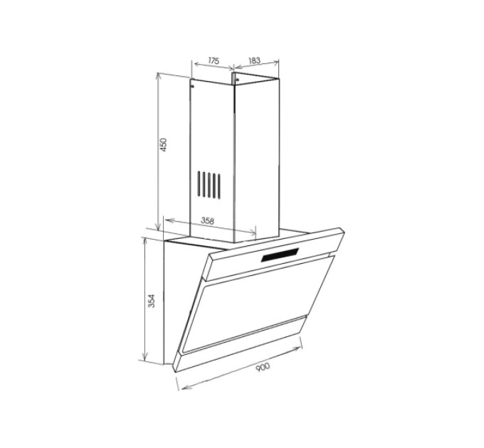 Вытяжка Zirtal FORTE 90 BL