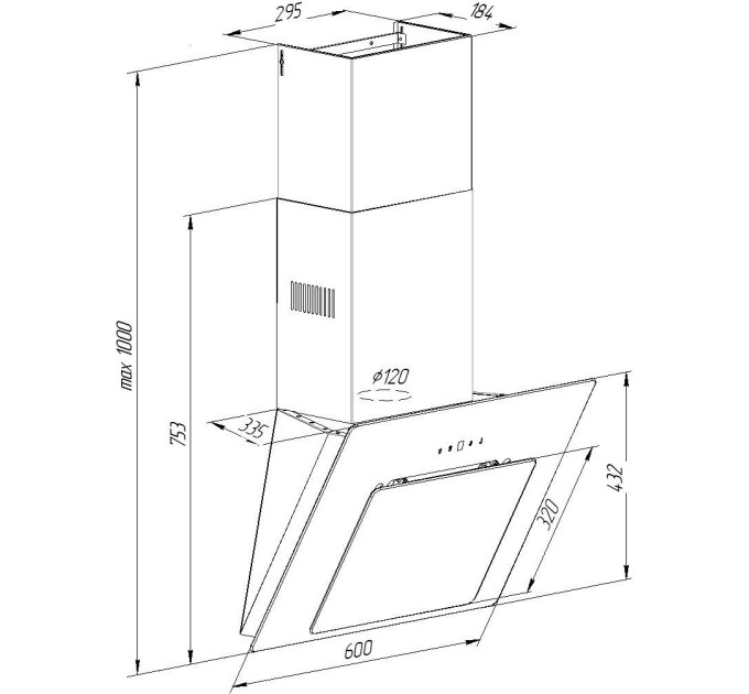 Вытяжка Pyramida NR 60 S BL