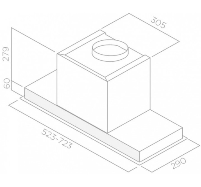 Витяжка Elica HIDDEN IXGL/A/60