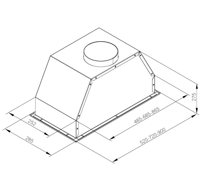 Вытяжка Zirtal EOS80IXWH