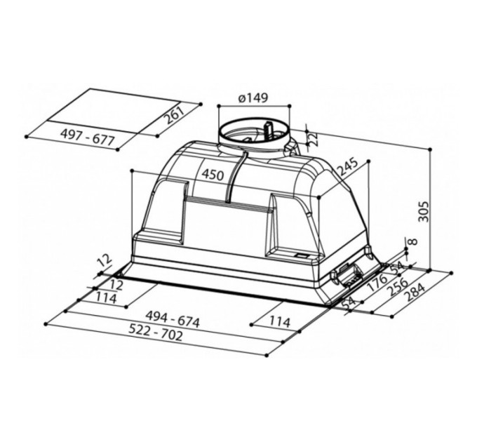 Вытяжка Faber INCA PLUS HCS LED X A70 FB EXP