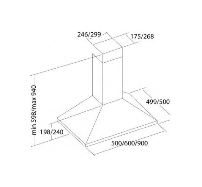 Вытяжка Pyramida KH 50 Black (1000)