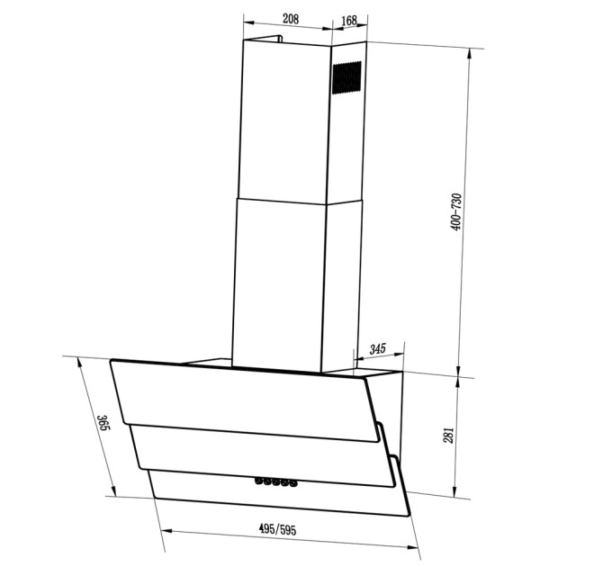 Вытяжка Pyramida NB-H 60 M BL