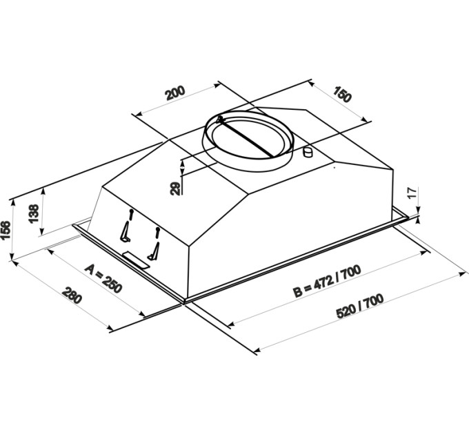 Вытяжка Eleyus Modul 1200 LED SMD 52 IS