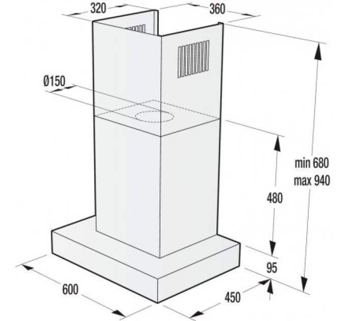 Витяжка Gorenje WHT68INB