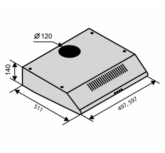 Витяжка Ventolux PARMA 60 BR