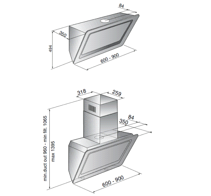 Вытяжка Zirtal ONYX 60 WH