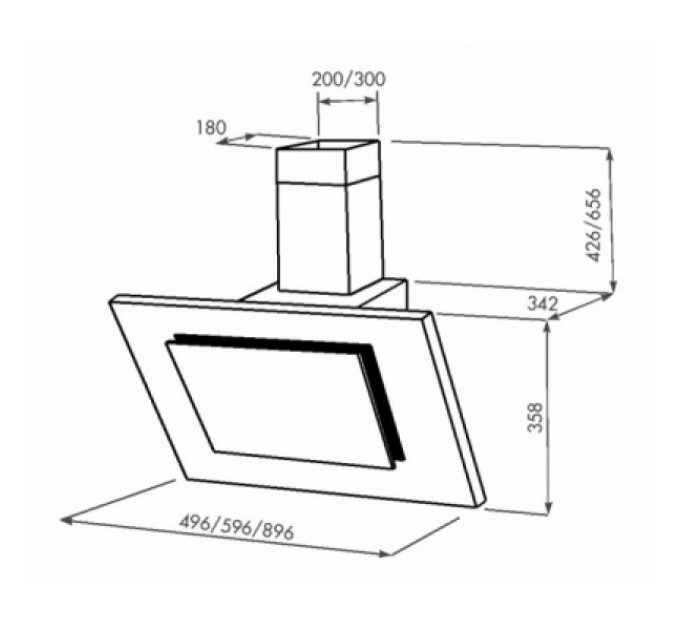 Вытяжка Eleyus Titan A 750 LED SMD 60 WH