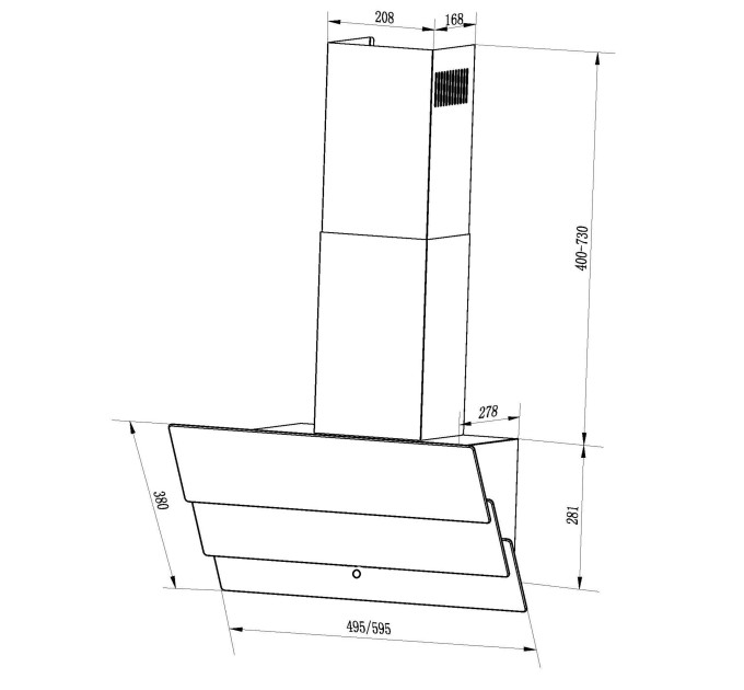 Вытяжка Interline AIR BL A/60/GL/T