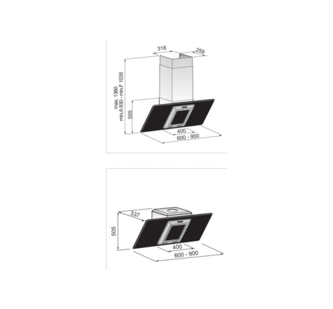 Вытяжка Zirtal PANDA 90 WH