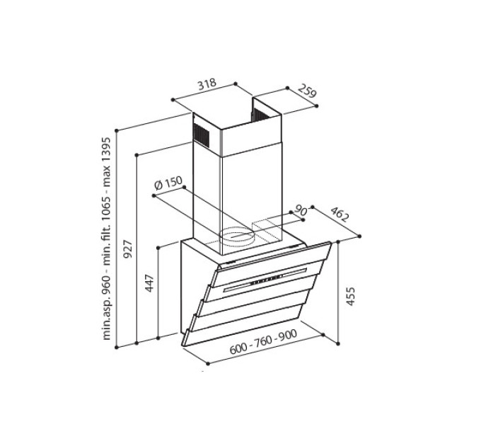 Вытяжка Zirtal WAVE 60 WH