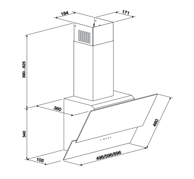 Витяжка Eleyus Element 700 60 WH