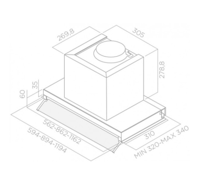 Витяжка Elica BOX IN IX/A/60