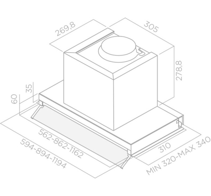 Вытяжка Elica BOX IN PLUS IXGL/A/90