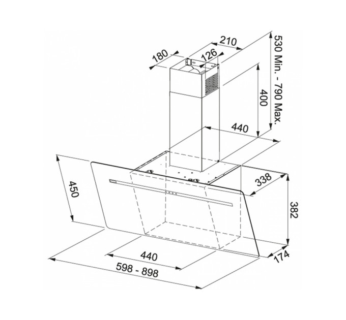 Вытяжка Franke Smart FPJ 905 V BK/BG (110.0441.355)