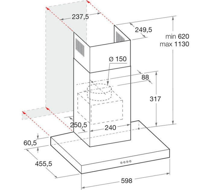 Вытяжка Hotpoint-Ariston HHBS 6.7F LT X