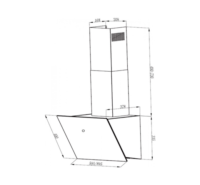 Витяжка FABER VRT BK A60 2LS