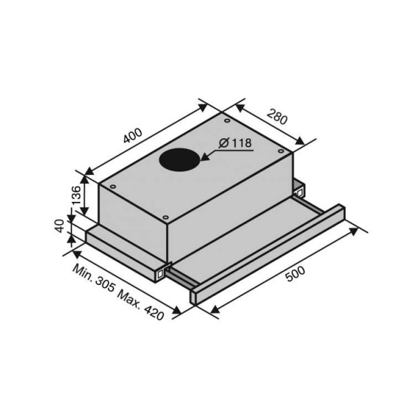 Вытяжка Ventolux Garda 50 BR (700) SLIM