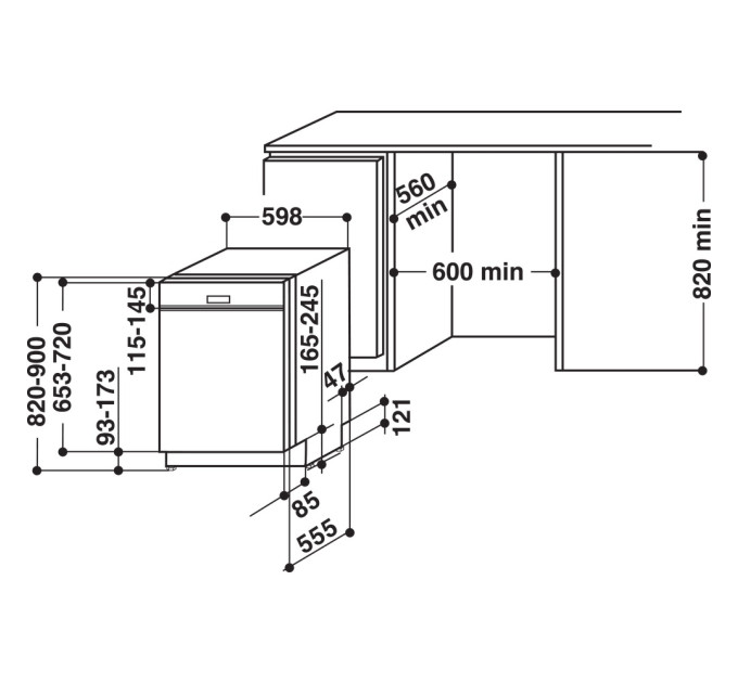 Посудомийна машина Whirlpool WBC3C26B