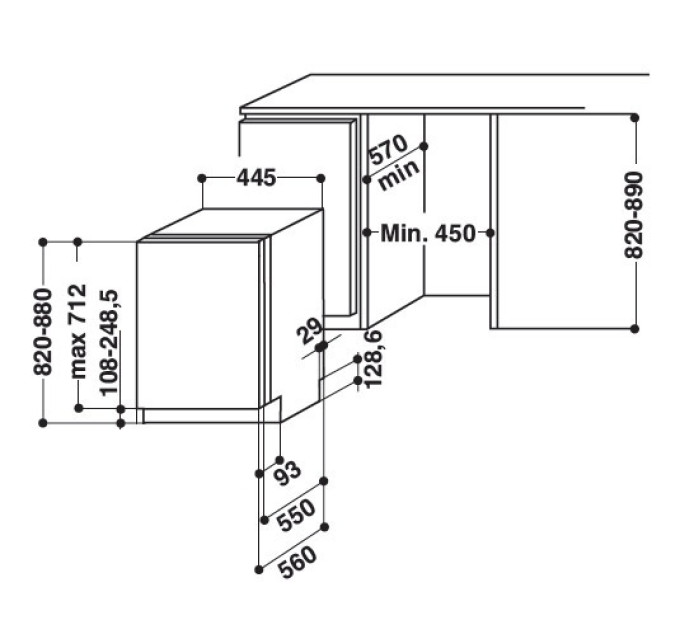 Посудомийна машина Interline DWI 455