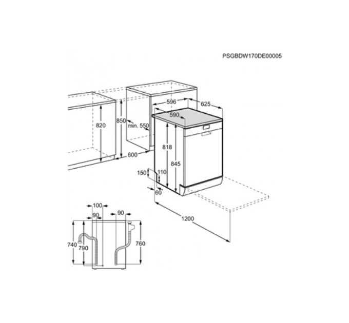 Посудомийна машина Zanussi ZDF26004XA