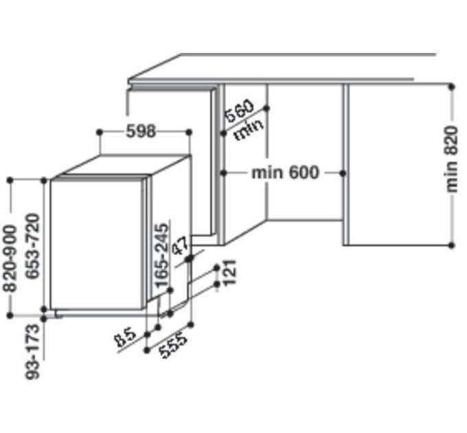 Посудомоечная машина Whirlpool WIE2B19