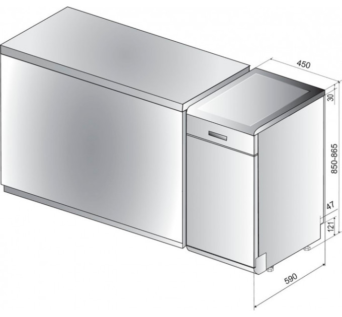 Посудомийна машина Hotpoint-Ariston HSFO 3T235 WC X