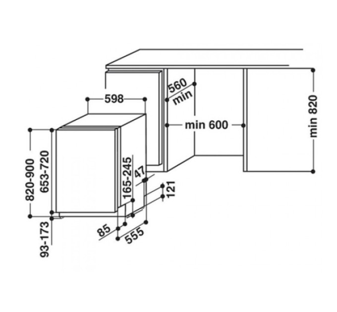 Посудомоечная машина Whirlpool WIO 3C2365 E