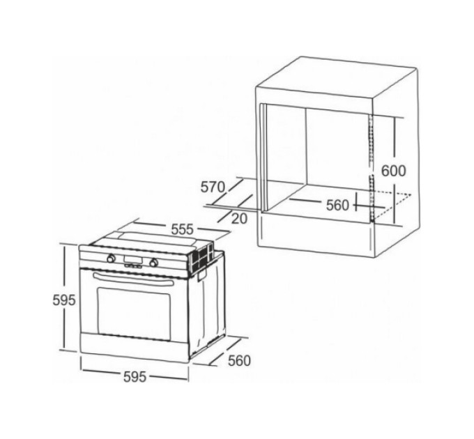 Духова шафа Interline HK 560 WH