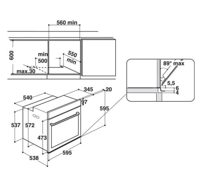 Духова шафа Whirlpool AKZ96220WH