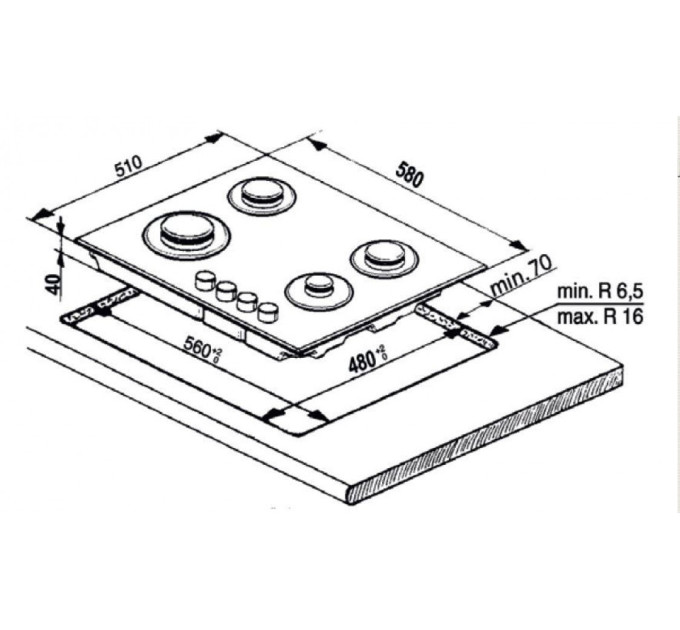 Варочная поверхность Indesit THP 642 IX/I EE