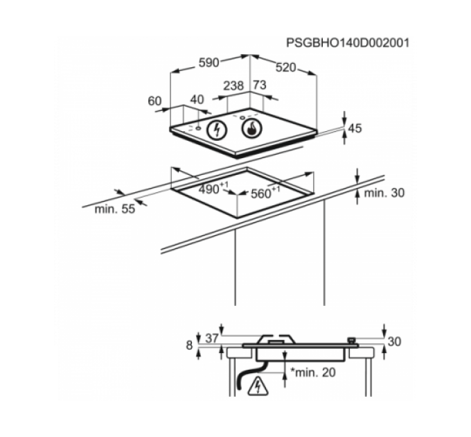 Варильна поверхня Electrolux CGS6436BX