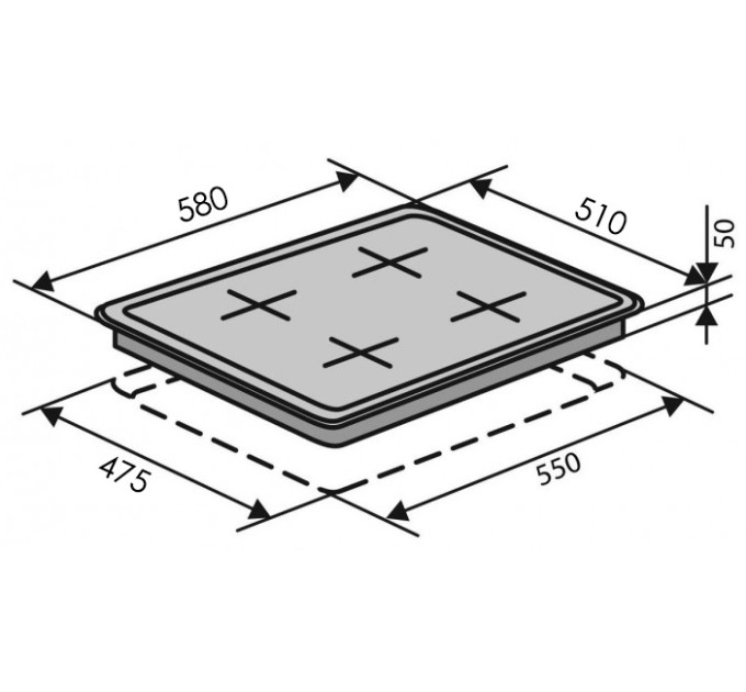 Варочная поверхность Ventolux HSF640-F2 C (BK)