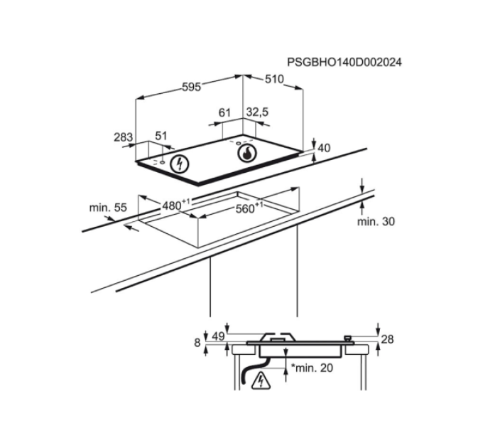 Варильна поверхня Electrolux GPE363NK