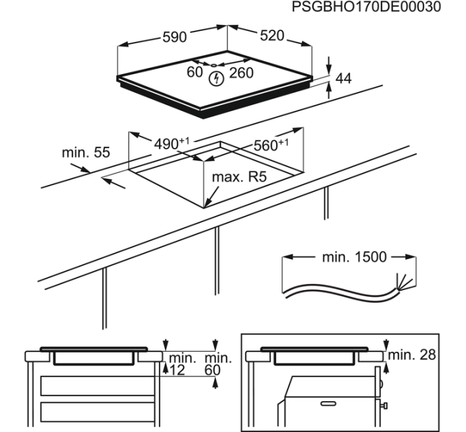 Варильна поверхня Electrolux LIR60430BW