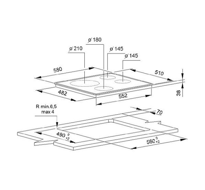 Варочная поверхность Whirlpool AKT 801 NE