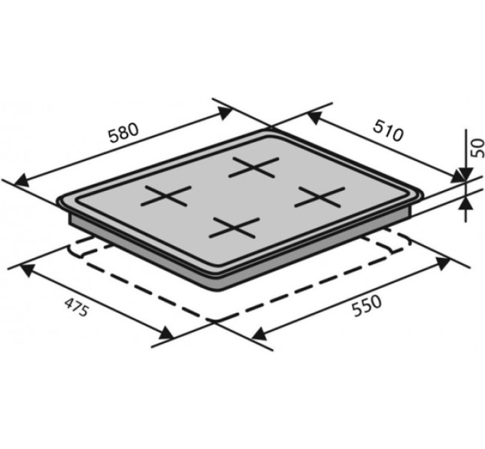 Варильна поверхня Ventolux HG640 B2 (BK)