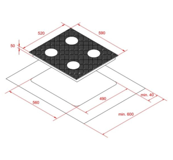 Варочная поверхность Interline TR 6411 BK