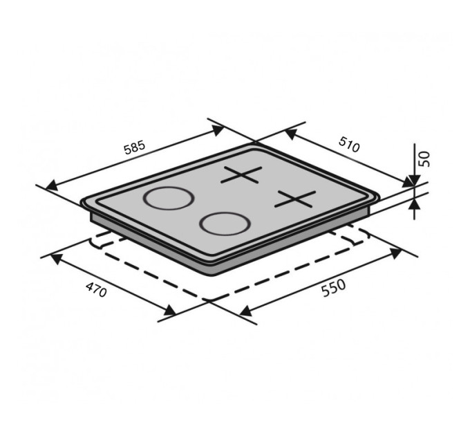 Варочная поверхность Ventolux HG622 B9G C (BK)