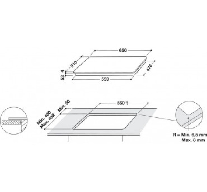 Варильна поверхня Whirlpool SMC654F/BT/IXL