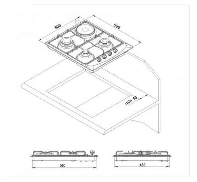 Варочная поверхность Liberty PGER6040S-A1CI (434)